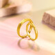 Saturday Fortune (ZLF) Gold Ring for Men and Women Pure Gold 5G Gold Geometric Couple Ring Love Corner Price T Female Ring No. 15-2.83g