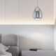 One World, One House Bedside Chandelier 2024 New Modern Light Luxury High-end Can Be Freely Lifted Bedroom Simple Eye-Protect Dimming Chandelier B (Regular Model) Mirror Silver Three-Color Dimming 7 Watts