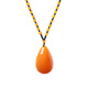 Qinhenghui guaranteed price Fat Donglai quality official beeswax pendant for women and old men chicken fat yellow amber long necklace ethnic style hanging D style/gourd (old honey style)