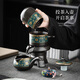 Haozun (HAOZUN) Lazy Tea Set Home Light Luxury High-end Office Automatic Tea Making Artifact Accessories Kung Fu Teacup Teapot All Black Mo Yun Automatic Tea Set (9-piece Set) No Specifications