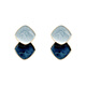 Hazel Orange Klein Blue Retro Earrings Women's S925 Tremella Needles Haze Blue Geometric Oil Drop Fashion Earrings Earrings Geometric Earrings Haze Blue A001