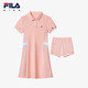 Fila Fila Children's Clothing Children's Skirt 2024 Summer Casual Sports Knitted Dress for Medium and Large Children Girls Bingche Orange-OR 160