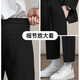 Dingfengbaoluo autumn drape suit pants men's straight loose wide-leg casual pants advanced slim C58 black M
