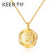 Chiba Jewelry 18K Gold Diamond Pendant Rose Flower Circle Pendant Fashion Versatile Accessories Birthday Gift for Women