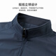 Shanshan three-proof fabric jacket men's spring and autumn business casual smooth anti-wrinkle stand-up collar top windproof warm jacket dark blue L 175/92A