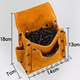 Meng Xier Nail Pocket Construction Carpentry Nail Bag Wear-resistant Belt-type Waist Bag Nail Bag Multi-functional Waist Pocket Tool Yellow Apos Yellow 1014 Double Pocket + Belt