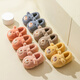 Bramiller baby cotton slippers autumn and winter boys cartoon cotton slippers indoor home children's bag with women's winter warm children's cotton shoes bear bean paste 14 inner length 14cm