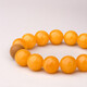 Potala Palace Cultural and Creative Beeswax Bracelet Chicken Oil Yellow Men and Women's Silver Wisdom Eye Separator Amber Beaded Bracelet Birthday Gift Silver Wisdom Eye Beeswax Bracelet