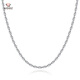 Aido Diamond pt950 platinum necklace for women platinum diamond necklace for women shiny clavicle chain pull-out adjustable fashion plain chain adjustable 7.4-7.6 grams long 50cm thick about 1.5mm