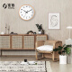 Jiabai European fashion silent creative solid wood round personalized living room study bedroom home clock wall clock 10-inch wall clock wall clock wall timing quartz clock FX-5845W1