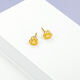 Changcai 24k gold earrings small love 999 pure gold sweetheart earrings gold earrings imitation gold color Valentine's Day gift new product