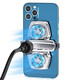 Qishiqi mobile phone radiator mobile phone cooling back clip divine Apple Huawei mobile phone cooler semiconductor ice cooling refrigeration air-cooled fan heater chicken live game black | dual-core semiconductor | temperature control digital display | RGB light | large heat dissipation area