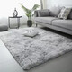 Mengling plush silk wool bedroom strip carpet, skin-friendly, non-slip and lint-free, simple silver gray 70*160cm