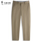 Bailando con el lobo [dp gratis planchado] pantalones casuales de algodón elástica para hombres 2025 verano nuevo negocio color sólido pantalones rectas 4033 khaki 701-verano estilo 36