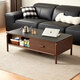 Lin's home living room solid wood color TV cabinet coffee table combination new floor cabinet small apartment UM1L Yueye series