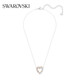 SWAROVSKI HYPERBOLA INFINITY Double Heart Necklace for Women Platinum/Rose Gold 5518868