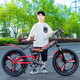 Fei Ge high-end folding children's bicycle 7-8-9-15 years old bicycle for boys and girls students in the mountain area with large children's transmission bicycle. Fei Ge front and rear shock absorbers red + integrated wheels + double disc brakes. No installation required. 20 inches suitable for 130-150CM.