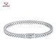 Aido Diamond Platinum Bracelet Men's Boutique PT950 Platinum Keel Bracelet Wide Face Thick Fashionable Boss Bracelet Weight 31.16g Length 19cm Width 4mm