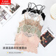 TJVF summer lace bra-wrapped tube top sexy beautiful back camisole for women without steel rings for outer wear and anti-exposure underwear for women Black 6656# XL 125-145Jin Jin is equal to 0.5 kg