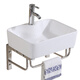 Light luxury high-end wall-mounted washbasin small bathroom washbasin balcony hanging basin mini washbasin ceramic basin corner pool A style hanging basin + drain