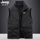 JEEP SPIRIT Outdoor Jeep Vest Men's Autumn and Winter New Multi-Pocket Workwear Loose Fishing Vest Men's Jacket Mountaineering Suit Army Green L