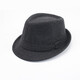 Gardenia hat men's spring and autumn hat men's hat winter woolen warm autumn and winter middle-aged and elderly jazz hat winter old man hat gray leather edge