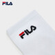 FILA official men's socks mid-waist socks set winter simple sports socks mid-calf socks two pairs set standard white/legendary blue-99 2 pairs (XS)