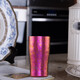 TAIC Titanium pure titanium beer cup double-layer vacuum water cup titanium cup juice cup milk cup coffee cup Hercules cup ultra-light high-end gift cup Dream Purple