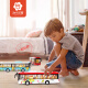 Knowledge Garden children's toys pull back car baby early education toys alloy bus single-decker bus toy car 6011B red