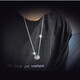MZMZ platinum necklace men's pt950 platinum fashion accessories pendant hip-hop Valentine's Day birthday gift for boyfriend local warehouse next day delivery - light luxury transfer bead necklace - chain length 55cm