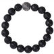 Armband Herren Trendy Buddha Perlen Armband Glücksperlen Perlen Jungen Handschmuck Obsidian Vulkanstein Einfache umgekehrte Skala S653 Gold
