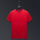 CXZ trendy brand red T-shirt men's zodiac year clothes year of the ox short-sleeved mercerized cotton T-shirt couple wear hot diamond large size black XXXL
