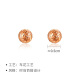 Safir 18k gold earrings for women, rose gold spiral laser beads, fashionable beanie earrings, rose gold pair