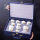 Nanci Huajian Yunhe gilt silver high-end tea set complete ceramic Kung Fu tea set gift set Huajian Yunhe gilt silver tea set high-end gift box
