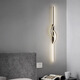 GUYES strip wall lamp minimalist creative strip lamp living room sofa lamp simple modern bedroom Guangdong Zhongshan lamp wall lamp black 80CM-stepless dimming