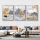 Long time no see [over 10,000 positive reviews] Long time no see modern minimalist living room decoration painting Nordic style wall painting mural entrance painting Deer Ming Xianghe 40*60 matte cloth + PS gold frame