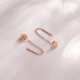Saturday Fuhong 18K gold earrings snowflake rose gold earrings birthday gift for women C0911385 pair