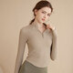 Xue Qianman yoga wear women's half-zip jacket women's autumn and winter slim slim long-sleeved T-shirt sports top Pilates fitness wear
