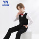Yinuofang children's suit vest suit boy suit dress performance suit black vest suit 130CM