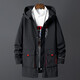 Kaduton M-8XL Fat Extra Large Size Men's Windbreaker Spring and Autumn Extra Fat Extra Large Medium-Length Coat Fat Guy Extra Large Loose Coat Black 7XL Recommendation 230-250Jin Jin is equal to 0.5 kg