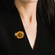Marco Bizzarri high-end brooch for women, sunflower bee brooch, luxury and exquisite corsage for men, anti-exposure buckle pin for women in summer, Valentine's Day gift for girlfriend, wife's birthday gift