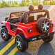 Xingchenhao Jeep children's electric car four-wheel drive baby four-wheel toy can sit on the child's remote control off-road Wrangler red four-wheel drive + remote control + leather seat + soft wheels