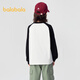 Balabala children's clothing boys long-sleeved T-shirt girls bottoming shirt spring and autumn children's cotton top black and white tone 00491 90