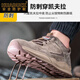 Hua Duck Labour Protection Shoes High-End-Männer Anti-Smash- und Anti-PUNKTURE-STAHL-Kopfkleidung-resistente Arbeitsschuhe atmungsaktiv weicher Soft Sohle Leichtsaison Vier-Jahreszeiten-Sicherheitsschuhe 723 Braune Anti-Smash und Anti-PUNKTURE 38