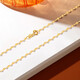 Hi Diamond 18K Gold Necklace Lip Chain Simple Fashionable K Gold Necklace for Wife and Girlfriend Plain Gold Colored Gold Clavicle Chain Yellow 18K Gold Approximately 0.54g