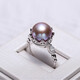 Heidi 10-10.5mm Freshwater Pearl Ring for Women Adjustable Ring S925 Silver Birthday Gift with Certificate