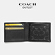 Coach Outlet Herren-Logo Leder Drei-in-One-Brieftasche schwarz