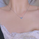 Shantou Lincun's same style emerald necklace love December birthstone small diamond inlaid light luxury December Tanzanite