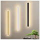 Yaotian one-word wall lamp bedroom lamp bedside lamp LED strip lamp living room background wall study corridor lamp aisle stair lamp white-80cm wiring-LED warm light
