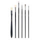 Xunqi Black Knight water chalk single bristle acrylic oil painting brush horse hair pen flat peak painting brush hook line pen watercolor pen painting pen bristle fan-shaped No. 8